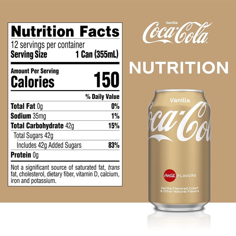 Refrigerante coca cola baunilha vanilla caixa 12 latas 355ml